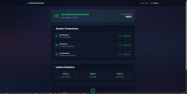 יוצר בוטים - סטטוס